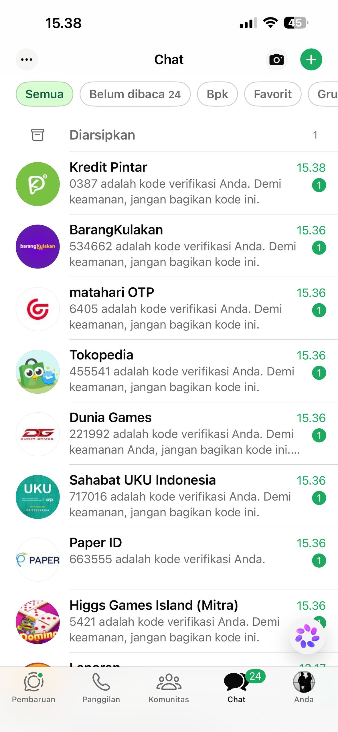 Testimoni SPAM OTP V3